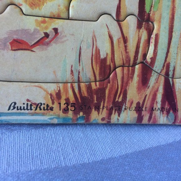 Vtg Built Rite Puzzle Sta-N-Place Turkey Puzzle - Picture 3 of 4